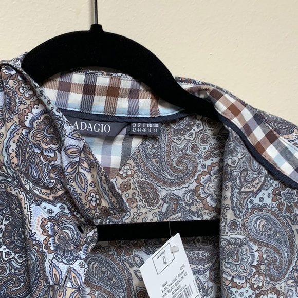 Adagio Plaid and Paisley Cotton Blouse - Picture 6 of 6